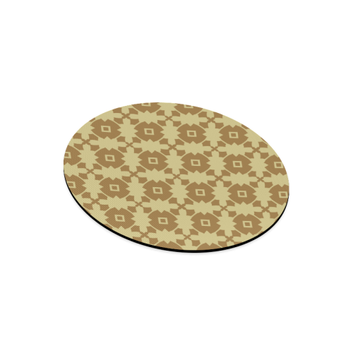 Earth Gold geometric Round Mousepad