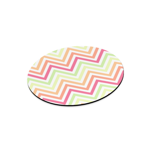 Chic Chevron Round Mousepad