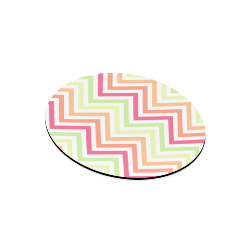 Chic Chevron Round Mousepad