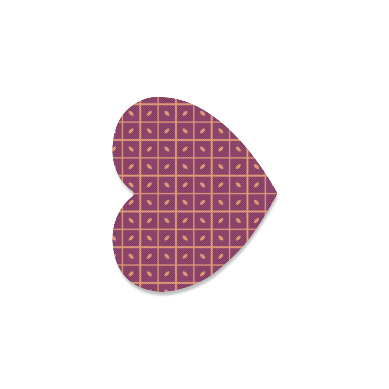 Leaves Pattern Heart Coaster