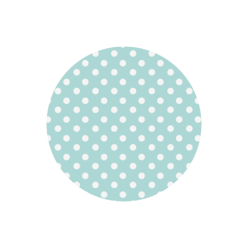 Light Blue Polka Dots Round Mousepad
