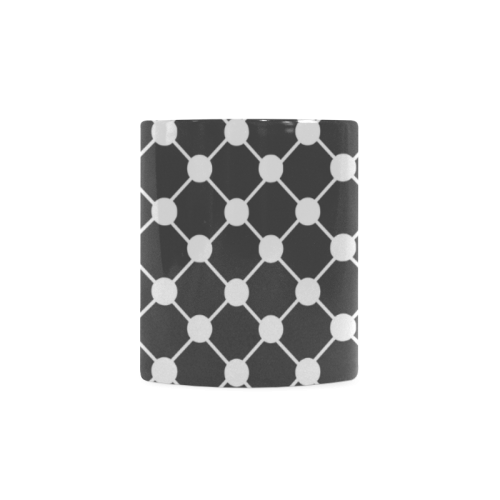 Charcoal Trellis Dots White Mug(11OZ)