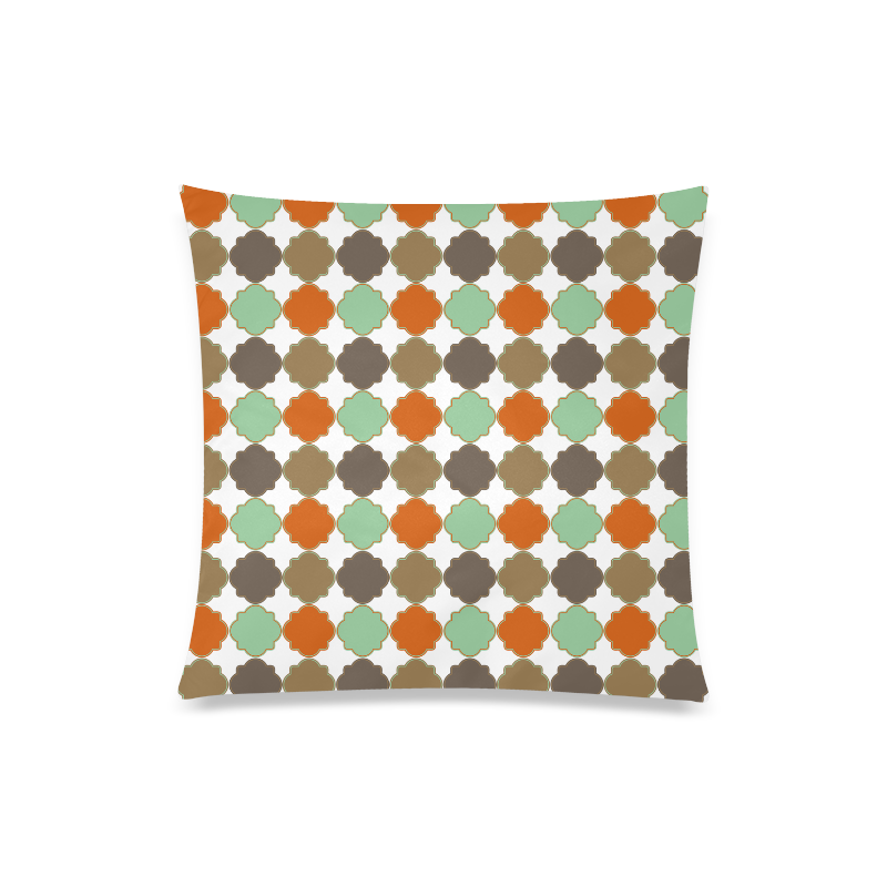 Colorful Quatrefoil Trellis Pattern Custom Zippered Pillow Case 20"x20"(One Side)