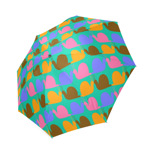 Whimsical Neon Snails Pattern Foldable Umbrella (Model U01)