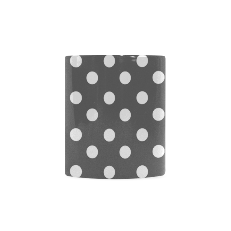 Gray Polka Dots White Mug(11OZ)