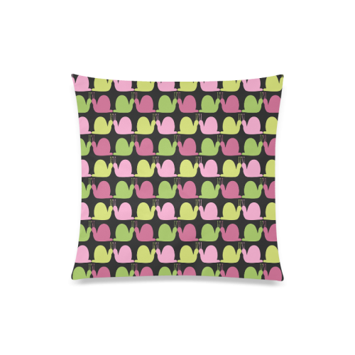 Whimsical Pastel Snails Pattern Custom Zippered Pillow Case 20"x20"(One Side)