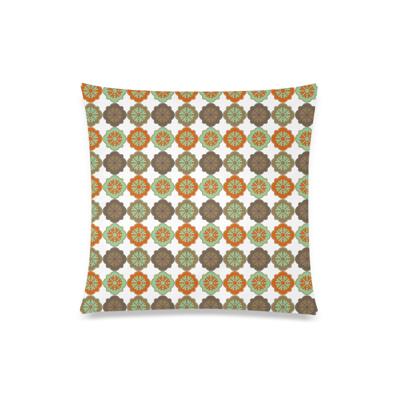 Decorative Quatrefoil Moroccan Trellis Custom Zippered Pillow Case 20"x20"(One Side)