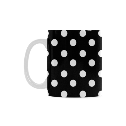 Black Polka Dots White Mug(11OZ)