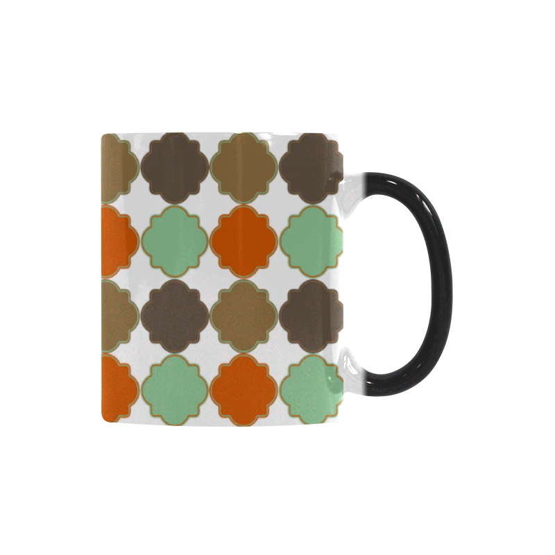 Colorful Quatrefoil Trellis Pattern Custom Morphing Mug