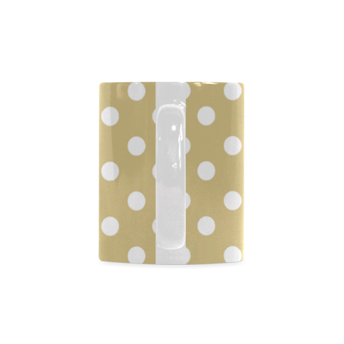 Light Olive Polka Dots White Mug(11OZ)
