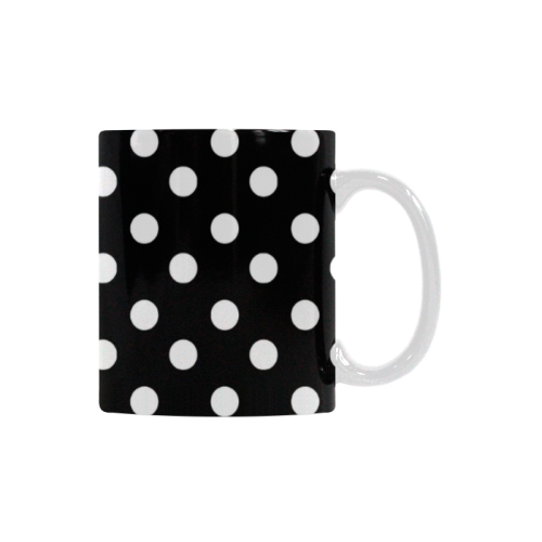 Black Polka Dots White Mug(11OZ)
