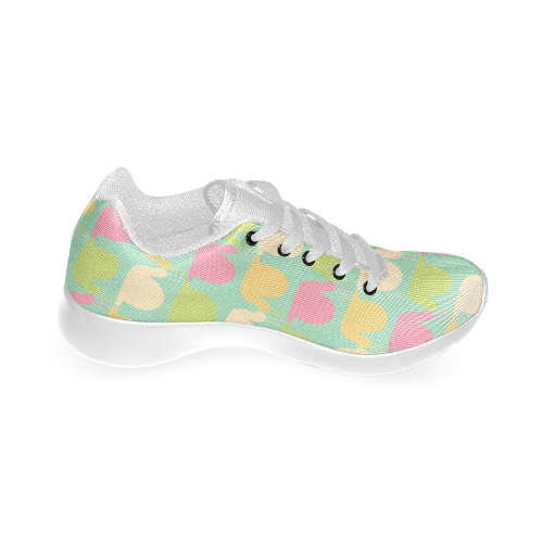 Pink and Lime Snails Pattern Men’s Running Shoes (Model 020)