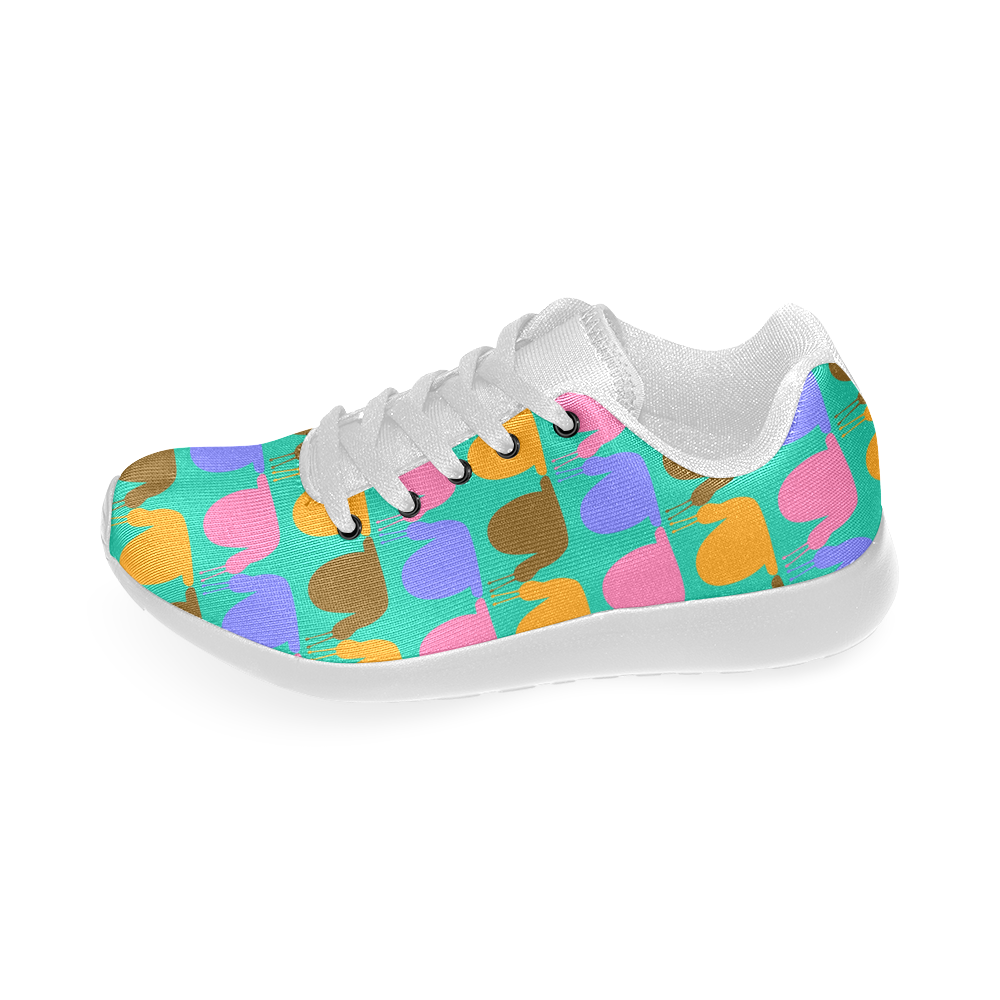 Whimsical Neon Snails Pattern Men’s Running Shoes (Model 020)