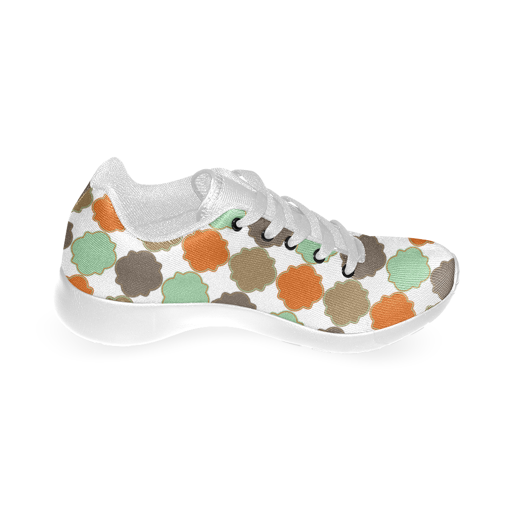 Colorful Quatrefoil Trellis Pattern Men’s Running Shoes (Model 020)