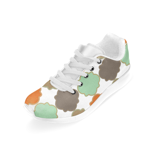 Colorful Quatrefoil Trellis Pattern Men’s Running Shoes (Model 020)