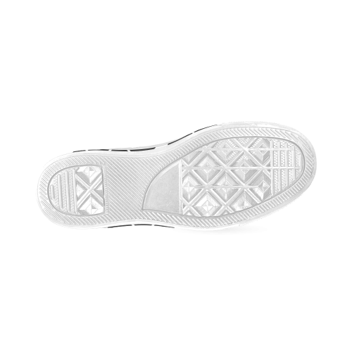 Black and White Trellis Dots Women's Classic Canvas Shoes (Model 018)