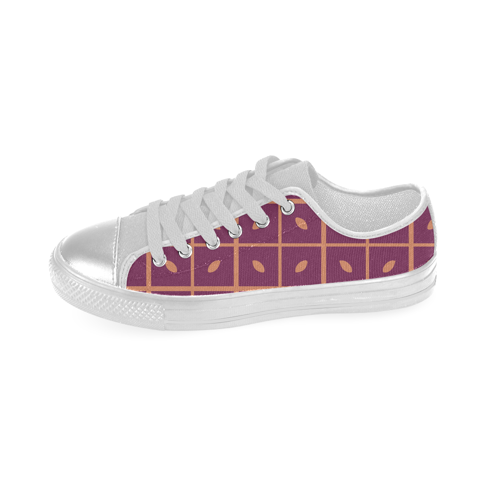 Leaves Pattern Women's Classic Canvas Shoes (Model 018)