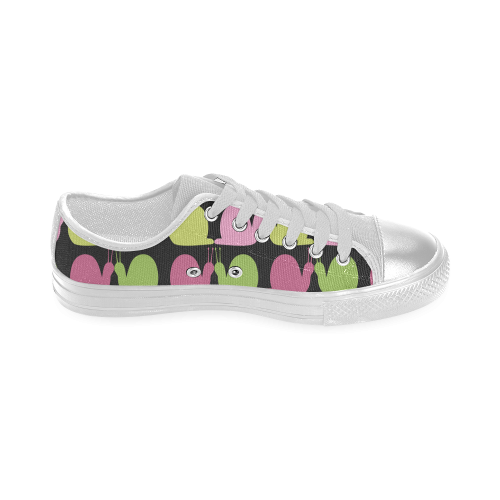 Whimsical Pastel Snails Pattern Women's Classic Canvas Shoes (Model 018)