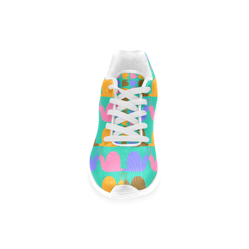 Whimsical Neon Snails Pattern Women’s Running Shoes (Model 020)