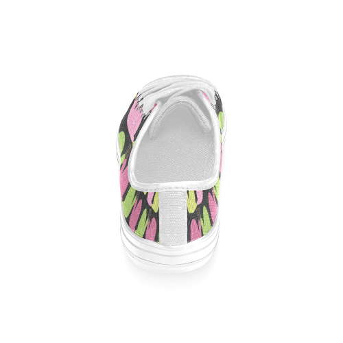 Whimsical Pastel Snails Pattern Women's Classic Canvas Shoes (Model 018)