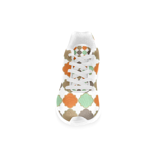 Colorful Quatrefoil Trellis Pattern Women’s Running Shoes (Model 020)