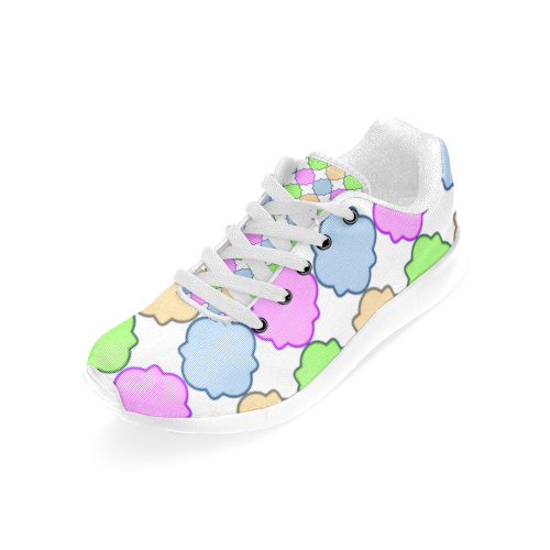 Bright Pastel Geometric Quatrefoil Women’s Running Shoes (Model 020)