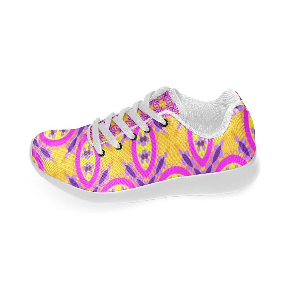 Chic Pink Pattern Women’s Running Shoes (Model 020)