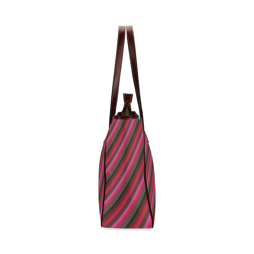 Glossy Red Gradient Stripes Classic Tote Bag (Model 1644)