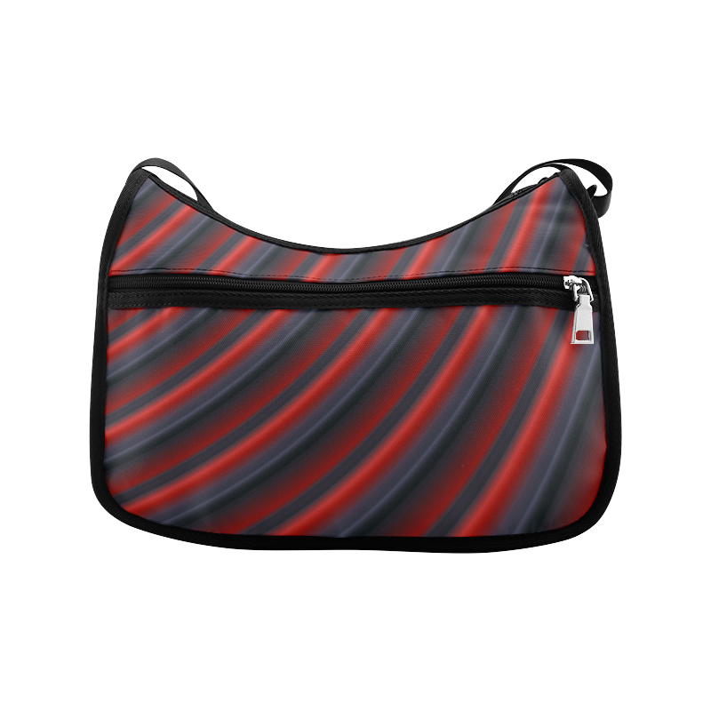 Glossy Red Gradient Stripes Crossbody Bags (Model 1616)