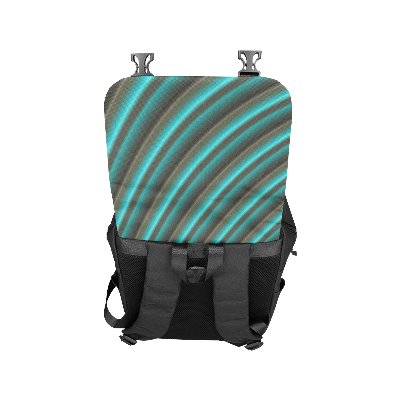 Glossy Green Gradient Stripes Casual Shoulders Backpack (Model 1623)