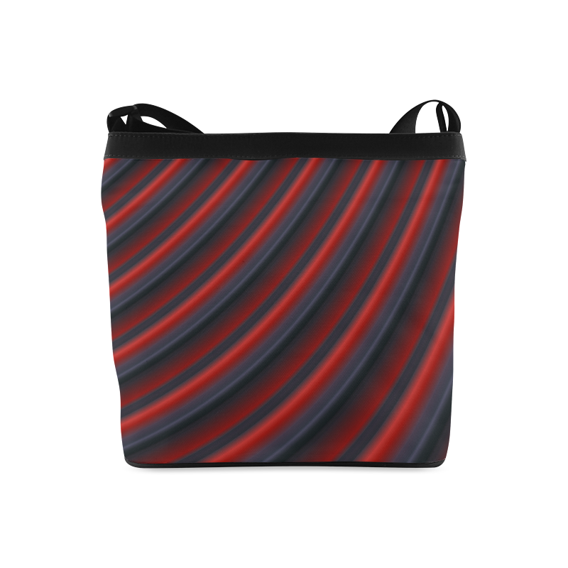 Glossy Red Gradient Stripes Crossbody Bags (Model 1613)