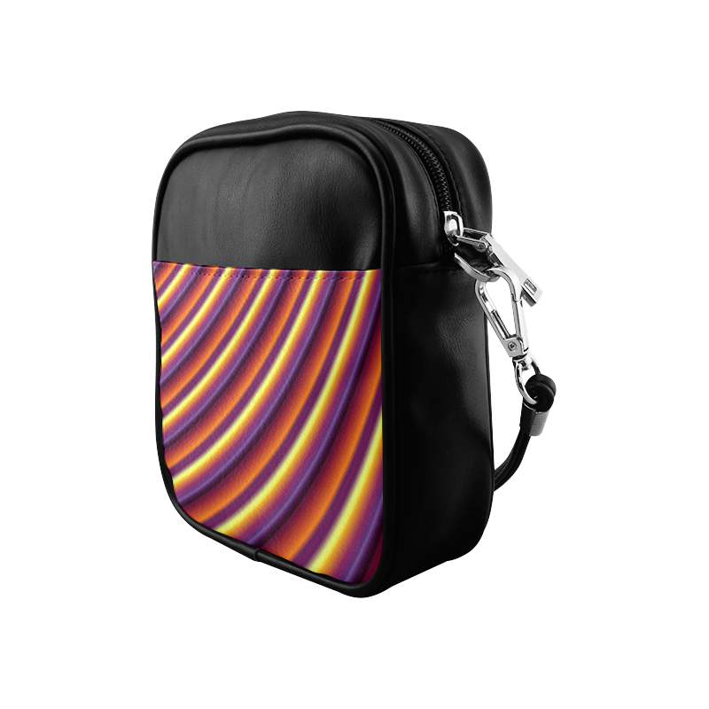 Glossy Colorful Gradient Stripes Sling Bag (Model 1627)