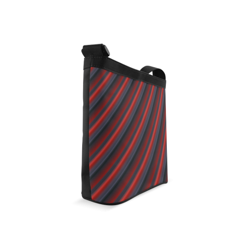 Glossy Red Gradient Stripes Crossbody Bags (Model 1613)
