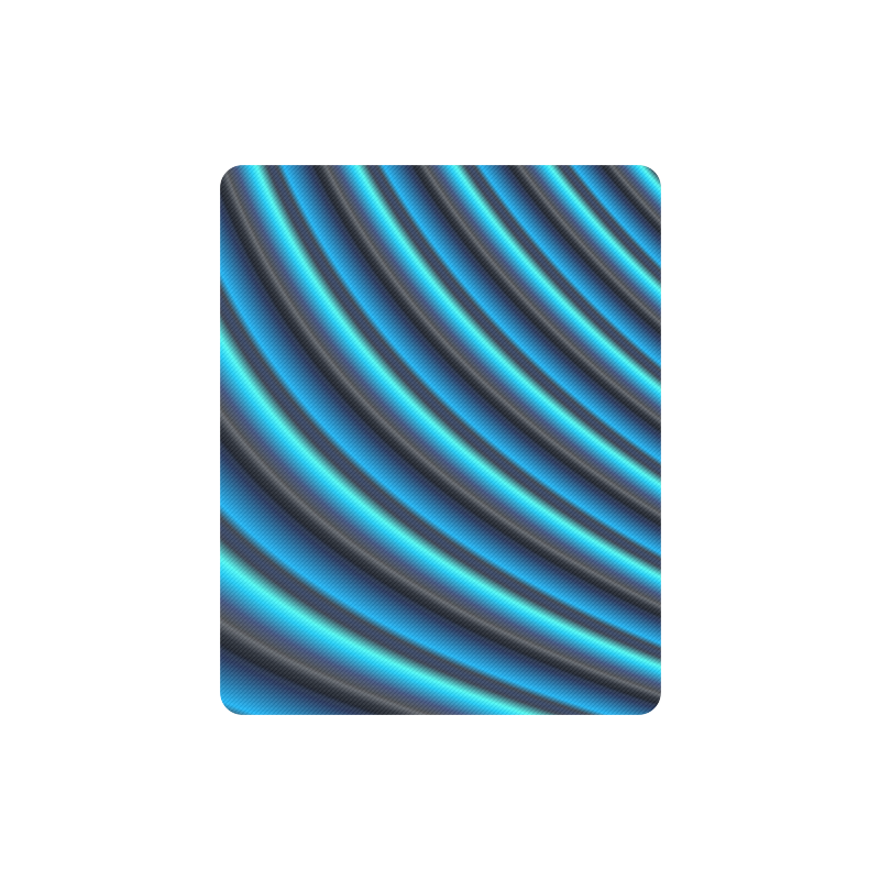 Glossy Blue Gradient Stripes Rectangle Mousepad