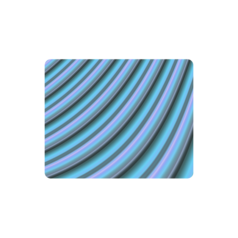 Glossy Light Blue Gradient Stripes Rectangle Mousepad