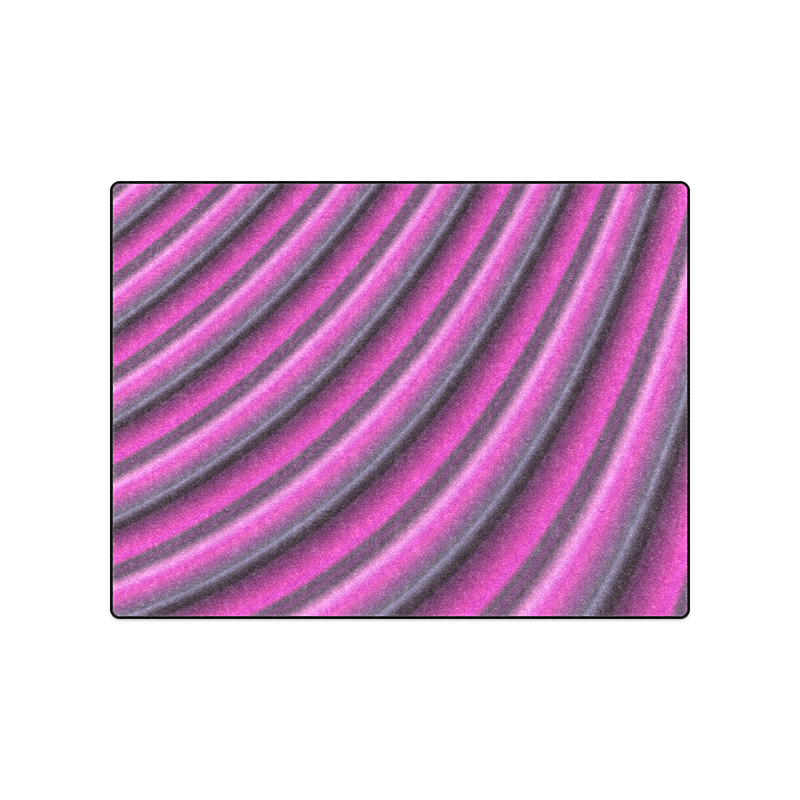 Glossy Pink Gradient Stripes Blanket 50"x60"