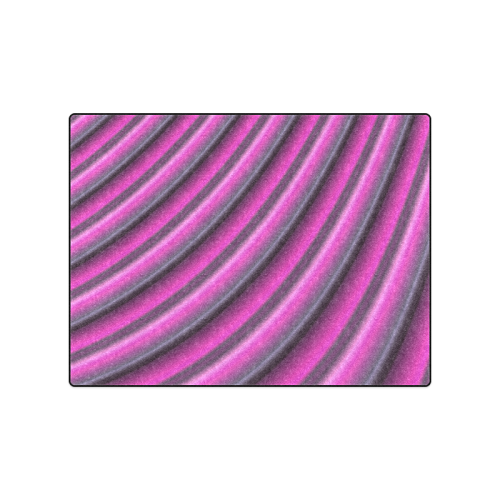 Glossy Pink Gradient Stripes Blanket 50"x60"