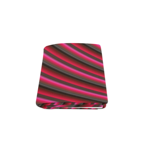 Glossy Red Gradient Stripes Blanket 50"x60"