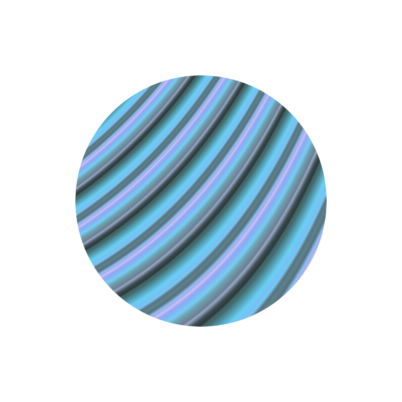 Glossy Light Blue Gradient Stripes Round Mousepad