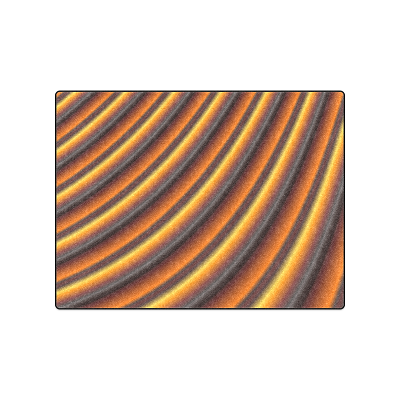 Glossy Honey Caramel Gradient Stripes Blanket 50"x60"