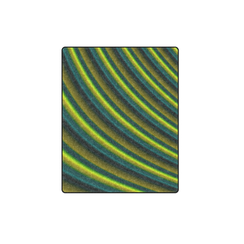 Glossy Lime Green Gradient Stripes Blanket 40"x50"