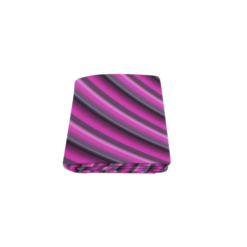 Glossy Pink Gradient Stripes Blanket 40"x50"