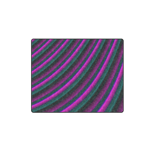 Glossy Purple Gradient Stripes Blanket 40"x50"