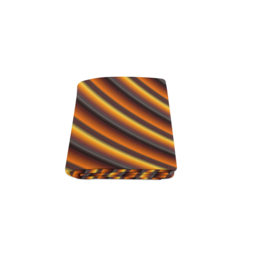 Glossy Honey Caramel Gradient Stripes Blanket 40"x50"