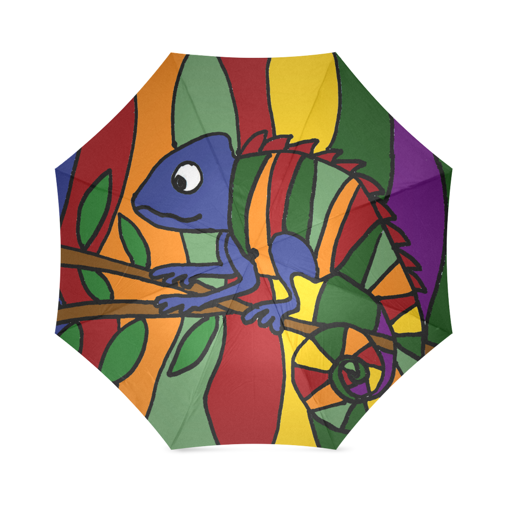 Chameleon Abstract Art Foldable Umbrella (Model U01)
