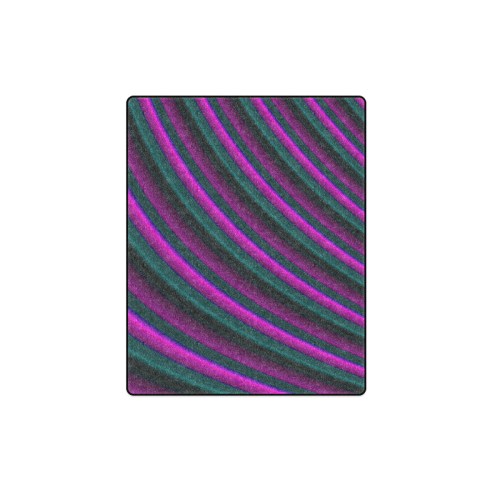 Glossy Purple Gradient Stripes Blanket 40"x50"