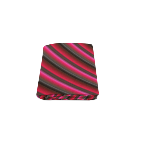 Glossy Red Gradient Stripes Blanket 40"x50"
