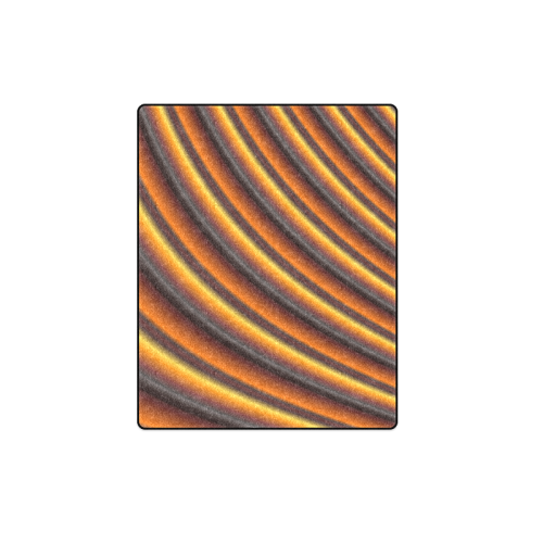 Glossy Honey Caramel Gradient Stripes Blanket 40"x50"