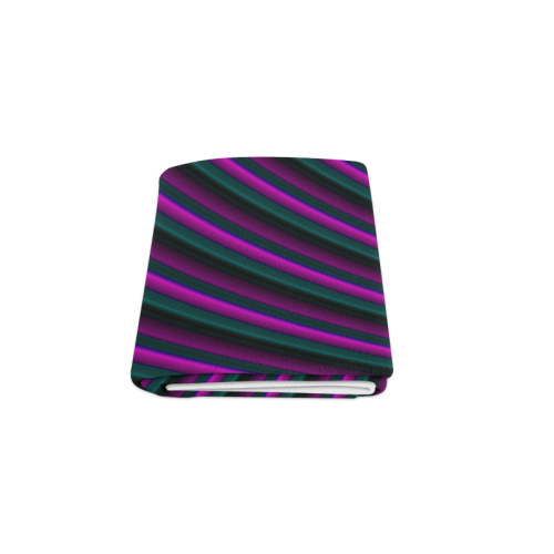 Glossy Purple Gradient Stripes Blanket 50"x60"
