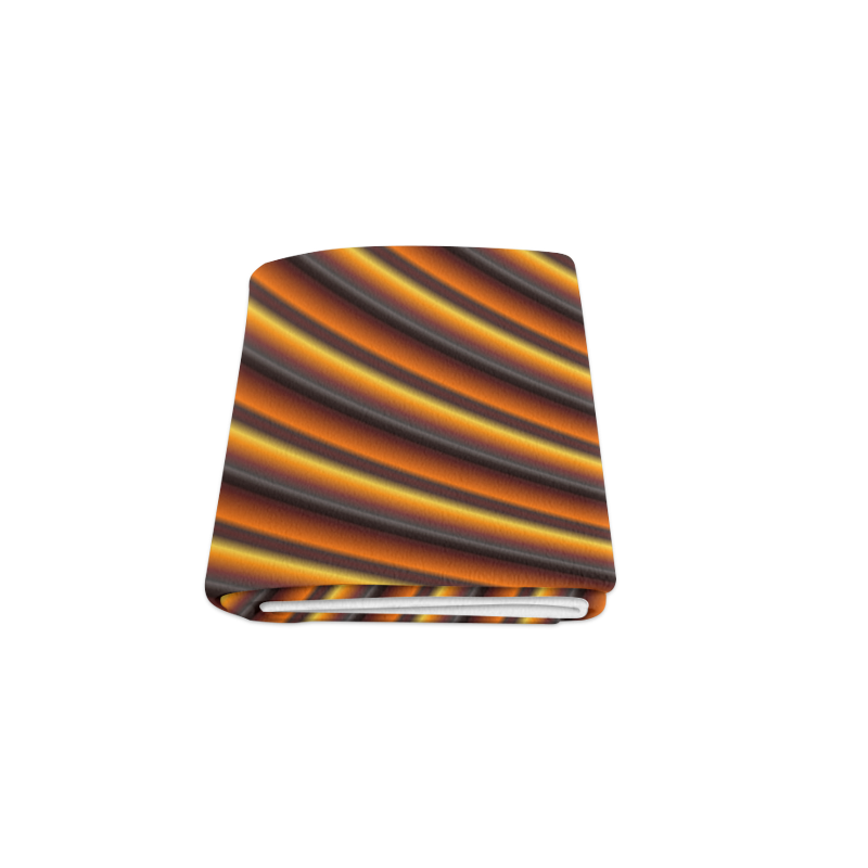 Glossy Honey Caramel Gradient Stripes Blanket 50"x60"